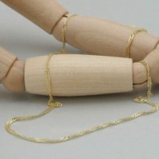 Halskette Gold Kette Singapurkette 1,5 mm ca. 45 cm in 585/14K Gelbgold