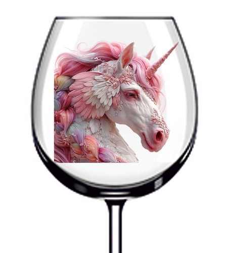 12x rosa baby - einhorn, vinyl