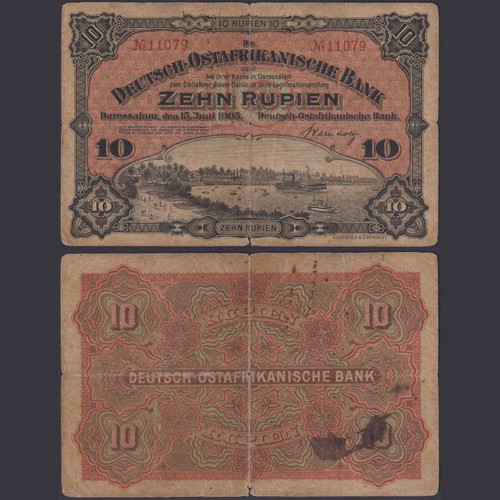 Deutsch ostafrika rupien - 10,