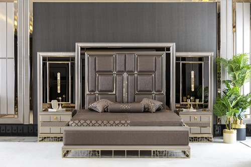 Bett braun elegantes - braun,