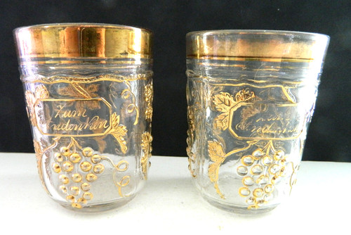 Antik pressglas becher - 2,