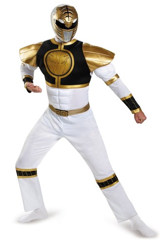 Erwachsene weiß power rangers - weiß,