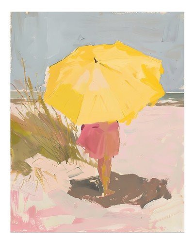 Sonniger strandtag wandkunst - strandtag,