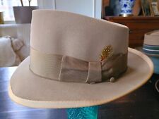 1940s 1950s Resistol Self Conforming Vintage Fedora 7 (56cm) wind trolley Swing