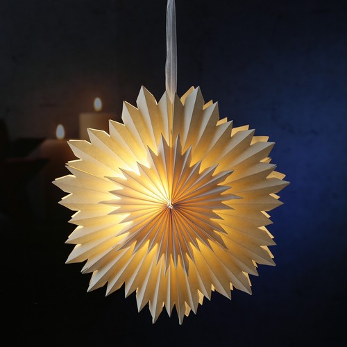 Led papierstern eisblume - papierstern,