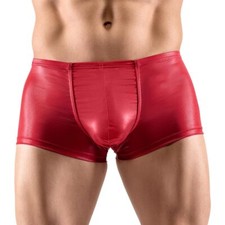 Herren Pants M-2XL mit Push-up sexy Unterhose in rotem Glanz Club Party Geschenk
