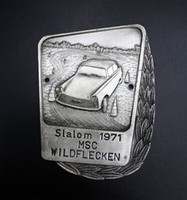 alte Auto Plakette, MC Wildflecken 1971 Slalom