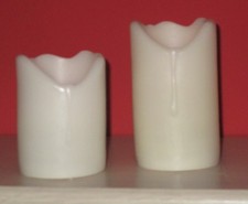 LED flammenlose Echtwachs Kerze, mit flackernder LED, mit Fernbedienung, creme