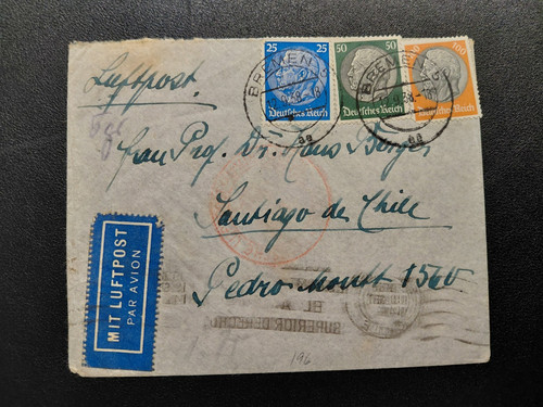 1938 graf zeppelin brief zur - 1938,