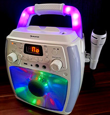 Auna Star Maker Karaoke Anlage - tragbare Musikanlage mit Lichteffekten