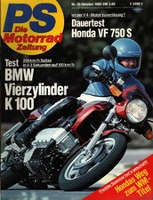 Zeitschrift PS Motorrad #10 von 1983 BMW K 100 Honda VF 750 S Freddie Spencer
