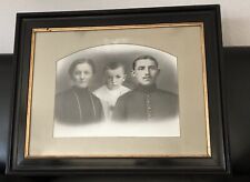 Antik großer Bilderrahmen Rahmen Schellack & Familien Porträt&Glas schwarz