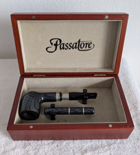 PASSATORE Tabakpfeife beraucht anthrazit/schwarz inkl. Kiste