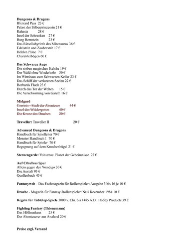 Rollenspiele regelwerke - rollenspiele,