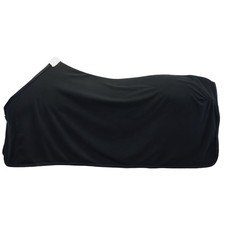 Equest ALPHA FLEECE Abschwitzdecke für Pferde, schwarz - 155 cm Pferdedecke