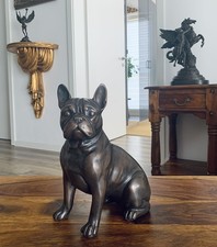 Bronzefigur franz. Bulldogge