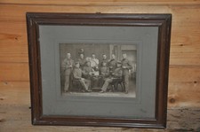 Altes Gerahmtes Bild Kaiserreich Militär,Gasthof,Stammtisch,Uniform,Bierkrug