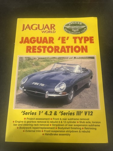 Jaguar type restoration - jaguar, e-type