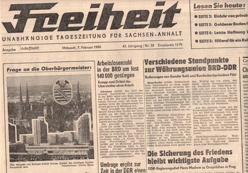 Ddr zeitung freiheit halle - ddr,