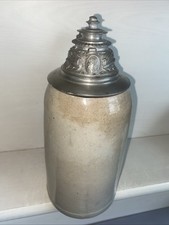 Antiker Bierkrug Maßkrug 1943 , 82 Jahre Alt Mit Zinndeckel