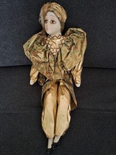 Porzellan Puppe Pierrot 44 cm