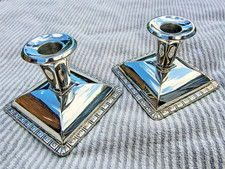 2x Antik David Andersen Kerzenständer Kerzenhalter 830er Silber Vintage Norwegen