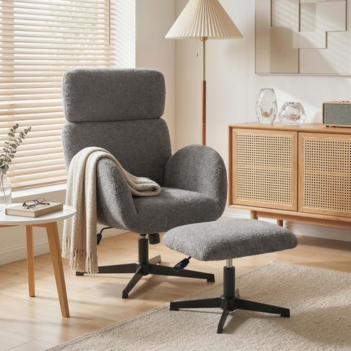 Sessel mit hocker - hocker, drehbar