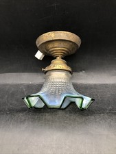 Jugendstil Lampe Opal Glas Grün [251101]