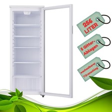 Getränkekühlschrank Flaschenkühlschrank 259 L Glastür LED Gewerbe Gastronomie
