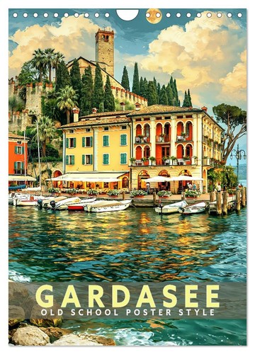 Gardasee old school poster - gardasee,