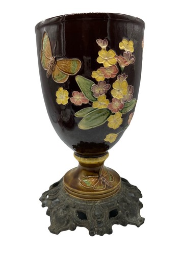 Vase barbotine blumen - barbotine, jh.
