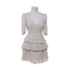 QuZu, Kleid, Größe: 38, Fırfır Detaylı Elbise, Beige, Leinen/Viskose -zHb