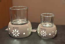 Tiziano Keramik Deko Windlicht LED+Timer verschiedene Größen NEU