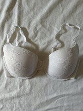 Sexy Damen Bügel BH Weiß Gr. 85 C Lingerie Dessous Unterwäsche Muster Blumen