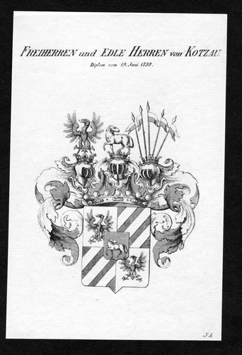 1820 kotzau wappen - -, coat