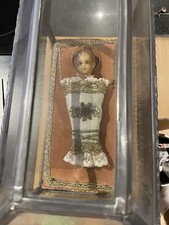 Antike Deko Fatschenkind  im Glasschrein Kloster Handarbeit