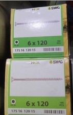 Holzschrauben  6x120mm seko verzinkt 2 Packungen + 2 Bit  / Aktion H2SIMReg1