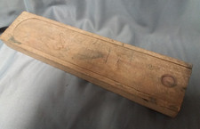 alter Federkasten Griffelkasten aus Holz mit Schieber 1 Federhalter  Wachsstift