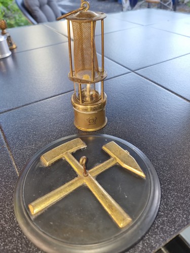 Alte grubenlampe wandplatte - alte, m.