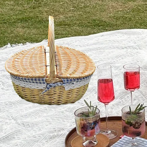 Picknickkorb mit innenfutter - picknickkorb,