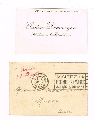Gaston doumerge 1931 - doumerge, damals