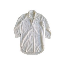 H&M Damen Leinenbluse Leinenhemd Gr. 36 Weiß Langarm 100% Leinen Lang geschnitte