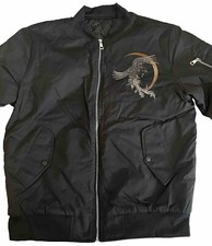 HAN HONG Winter gepolsterte Bomberjacke Männer Frauen Phoenix Stickerei L