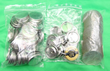 Buttonrohlinge Badgematic mit Sicherheitsnadel 100 Stück 38mm, Ansteckbuttons