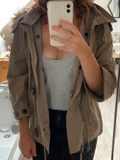 Zara A-Line Dark Beige Parka