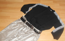 Edler schwarzer/ Silber und Nieten LOVE MOSCHINO Pulli"HAUTE COUTURE" Gr.36Neu