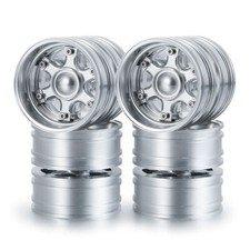 4PCS Metall Rückseite Felgen Teile für 1/14 Tamiya Tractor Truck RC Car