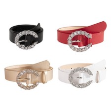 Gürtel mit Strass-C-Schnalle