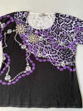 Art&Colour Pullover Phantasiedruck Mit Pailletten Gr. L - Neuwertig