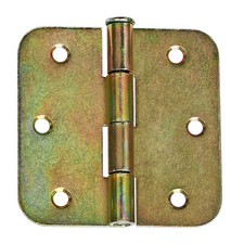 Gerollte Scharniere 75 x 75 mm Kantige Gelb Verzinkt